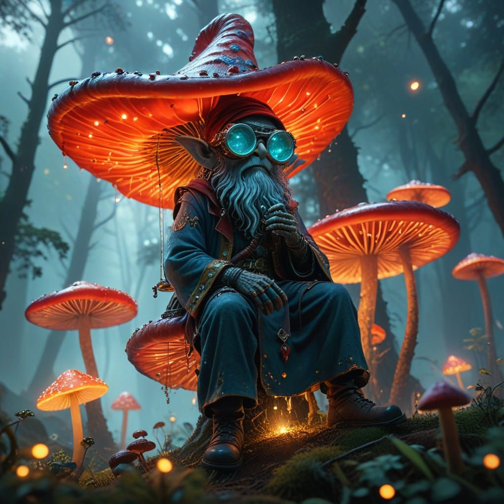 Enchanted Gnome in Whimsical Wonderland
