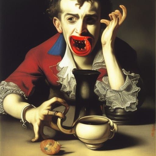 Surreal Vampire Still Life Inspired by Masters