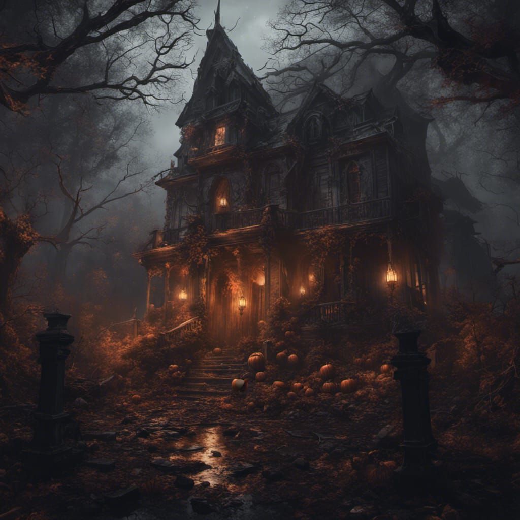 Halloween Horror Story in Dark Fantasy Style