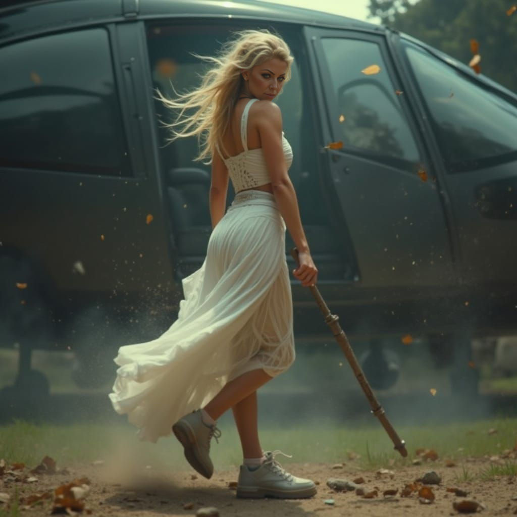 Alexa Bliss Arrives by Helicopter