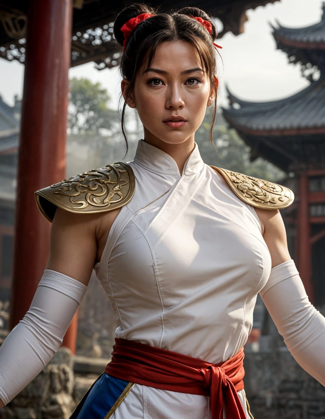 Martial Arts Icon in Street Fighter Attire