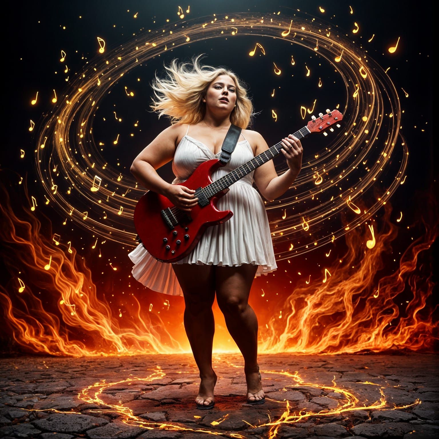 Ethereal Goddess Performs Under Lavender Sunset