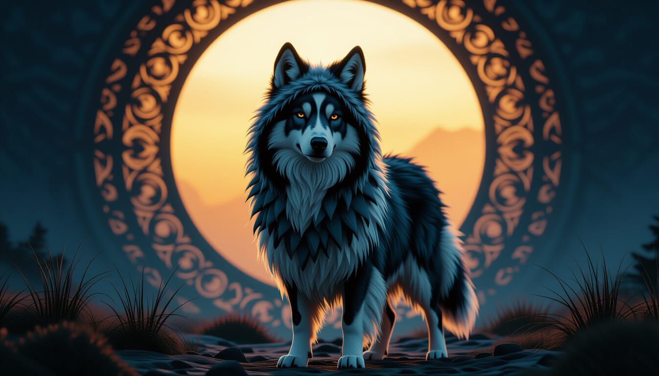 Sheepdog in Wolf Costume Dark Fantasy Concept Art