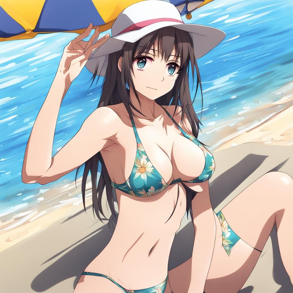 Anime Style Girl in Bikini