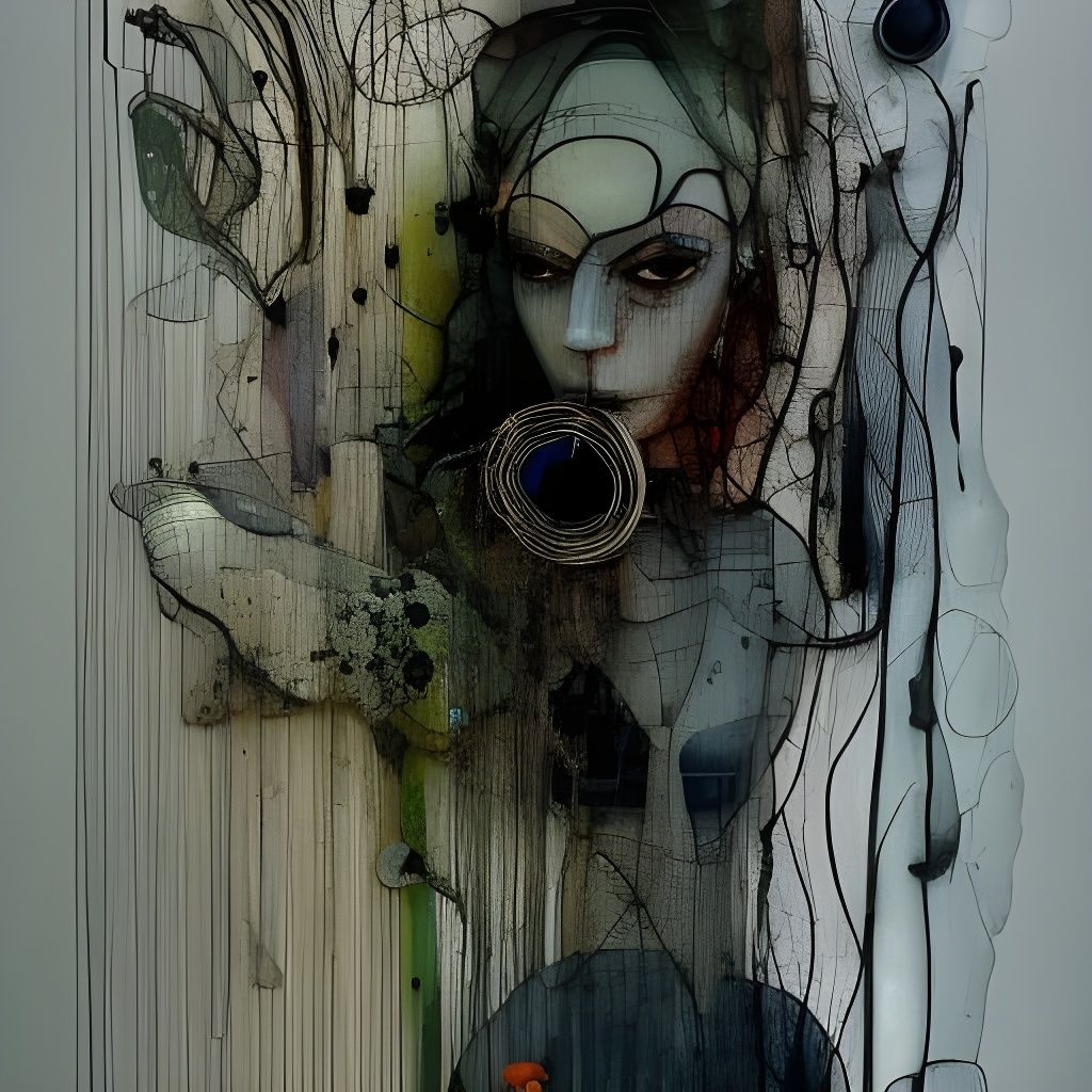 Claymation Portrait with Dave McKean Ink Drips