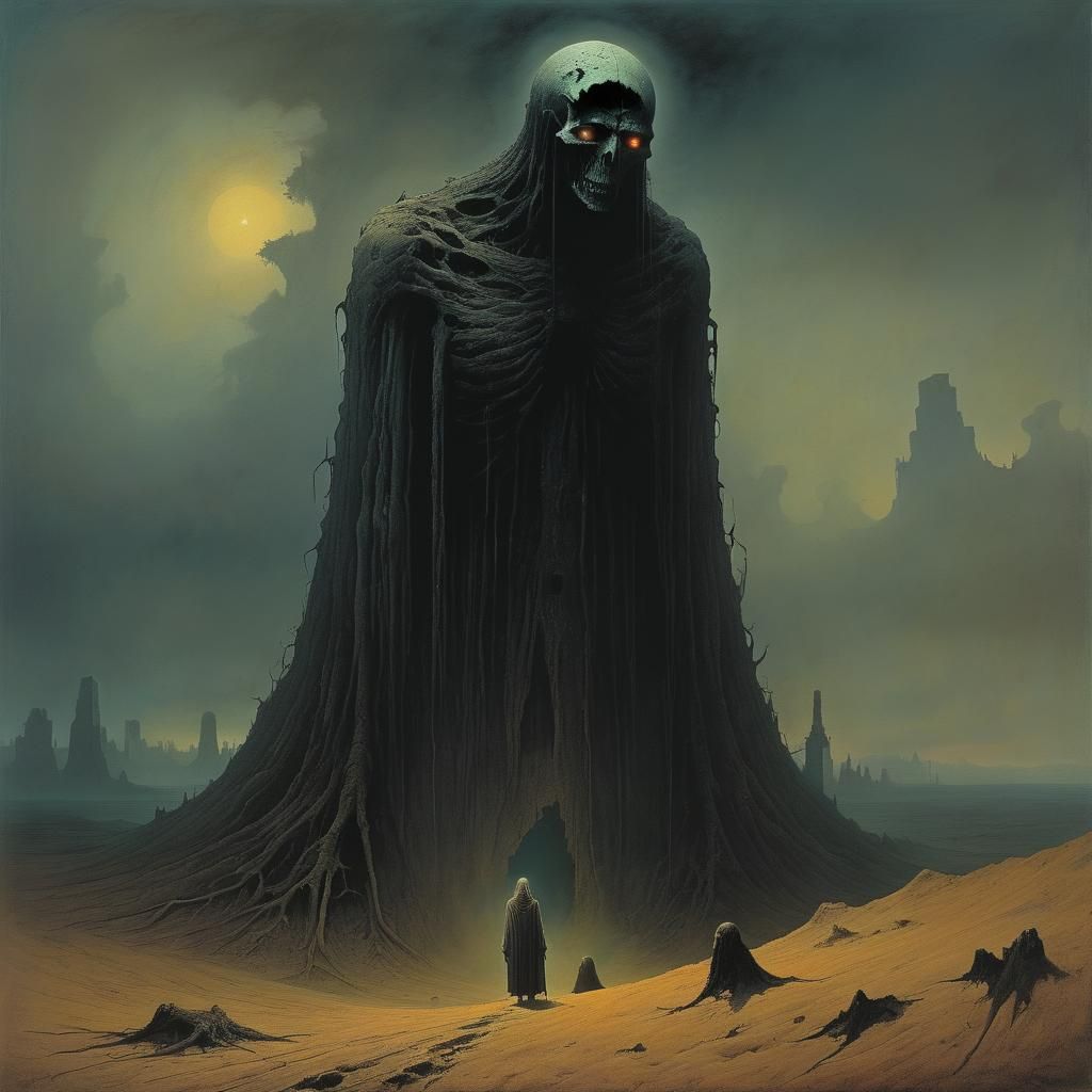 Grimdark Image in the Style of Dystopian Art