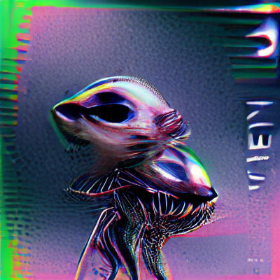 Menacing Extraterrestrial Being with Dark Exoskeleton