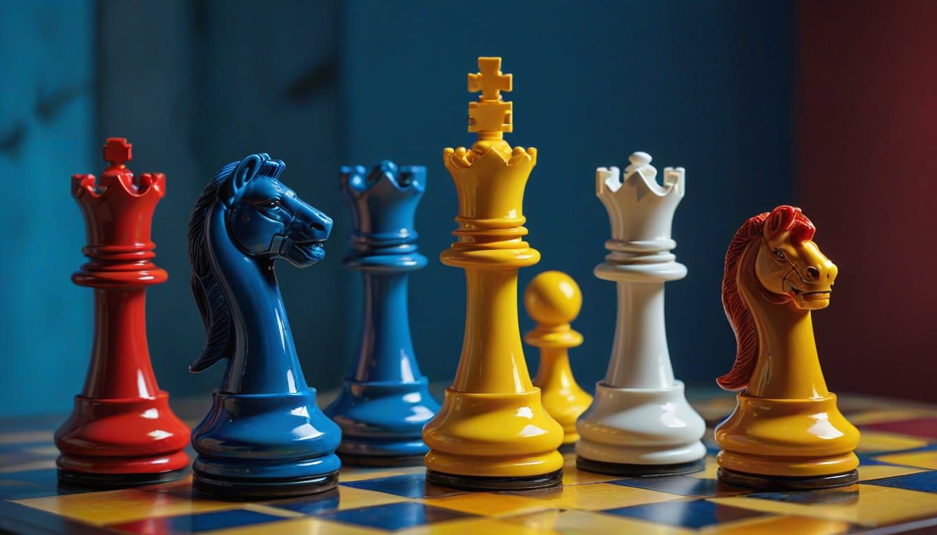 Piet Mondrian-Inspired Masterpiece in Hyperrealistic Detail