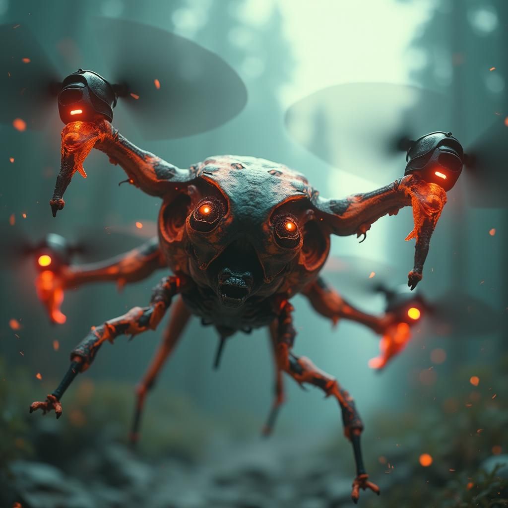 Alien Bio-Drones of Destruction: Cinematic Film Shot