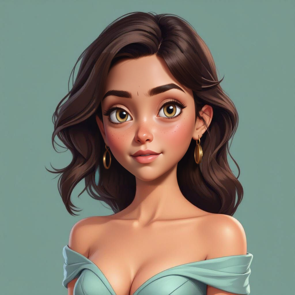 Expressive Cartoon Portrait in Pixar Style