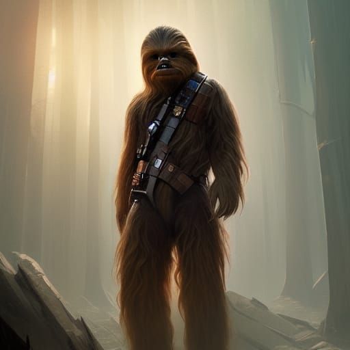 Chewbacca Dark Fantasy Concept Art in 8k