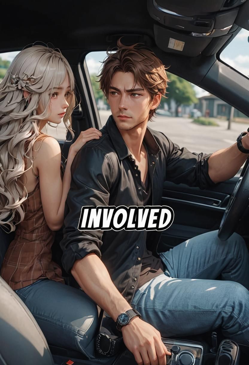 Anime Style: Man and Woman in Car