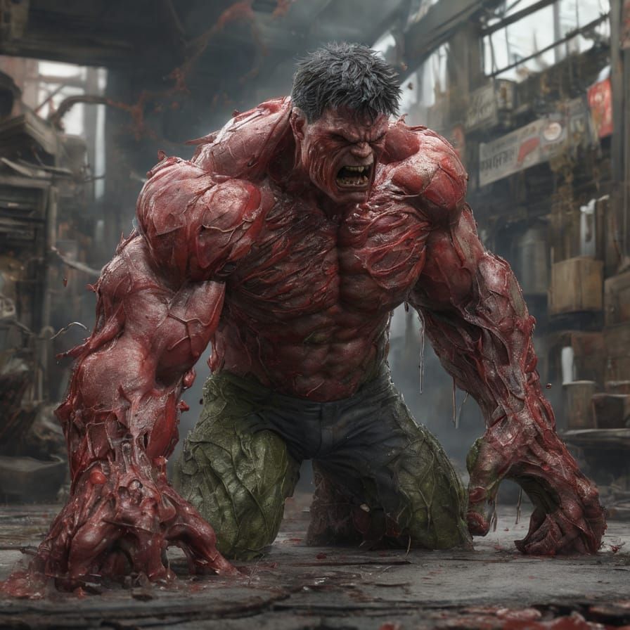 Carnage Hulk Hybrid: Detailed 3D Rendering