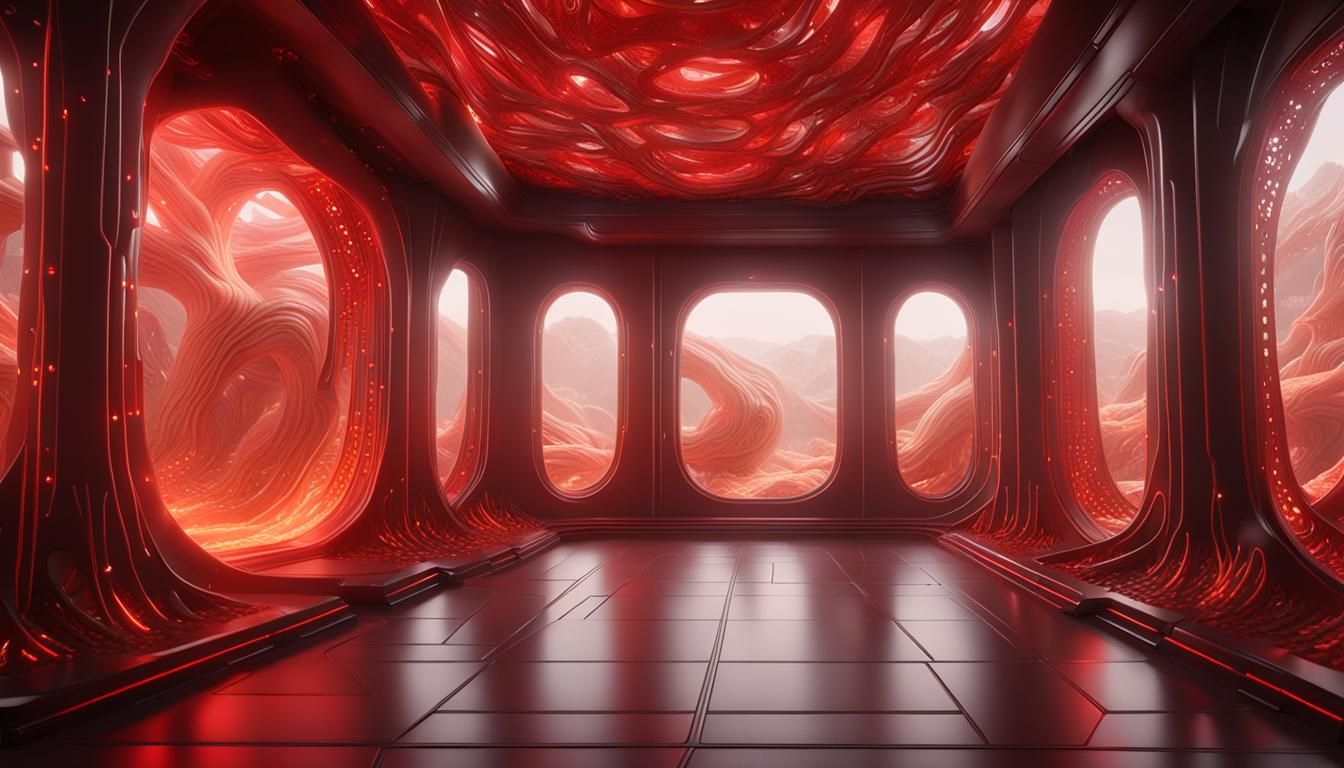 Stunning Alien Interior Design in Bioluminescent Light