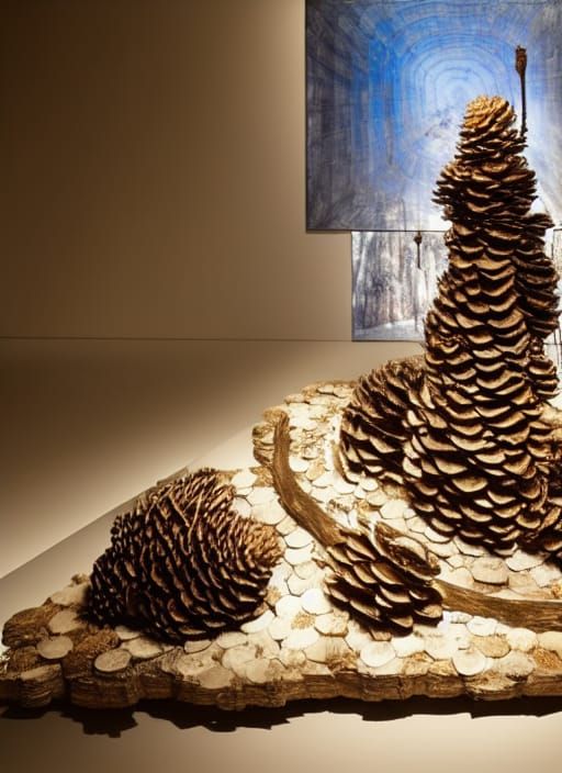 Detailed Honey Pinecone in Kiefer-Cornell Style