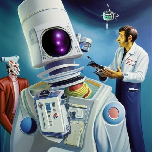 Alien Doctor Performs Surgery in Space Station Hospital