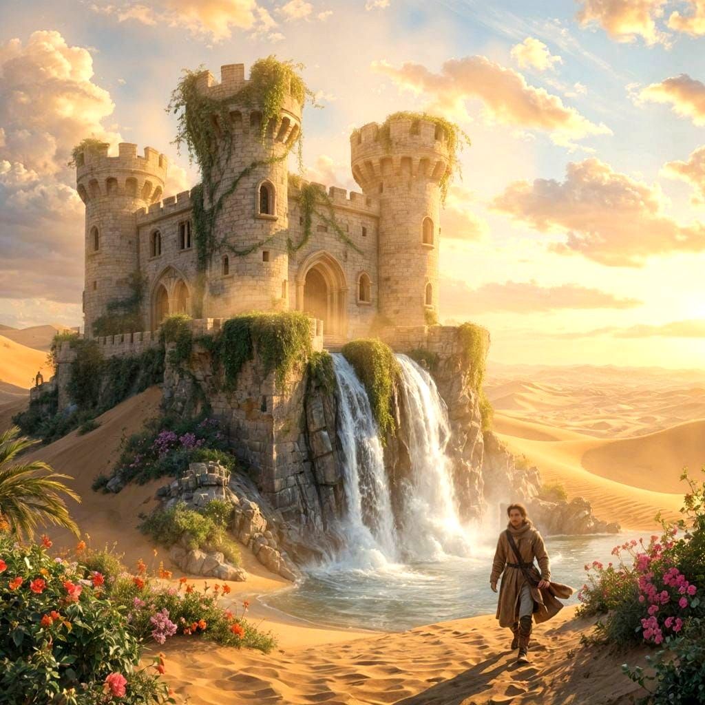 Fairytale Castle Emerges from Desert Dunes