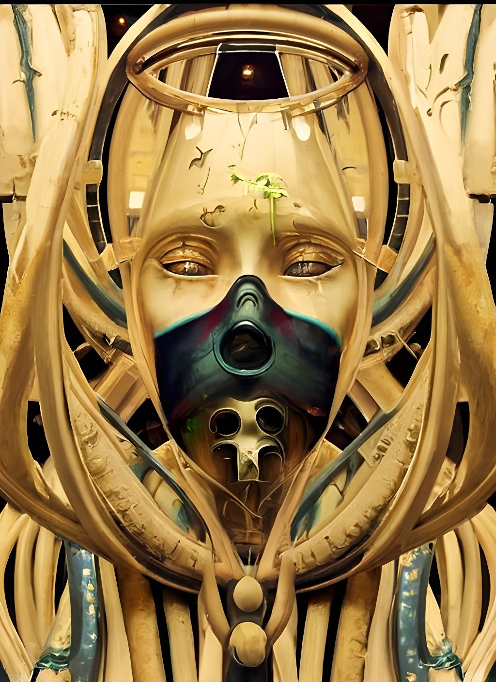 Neon Bioluminescent World in Decay