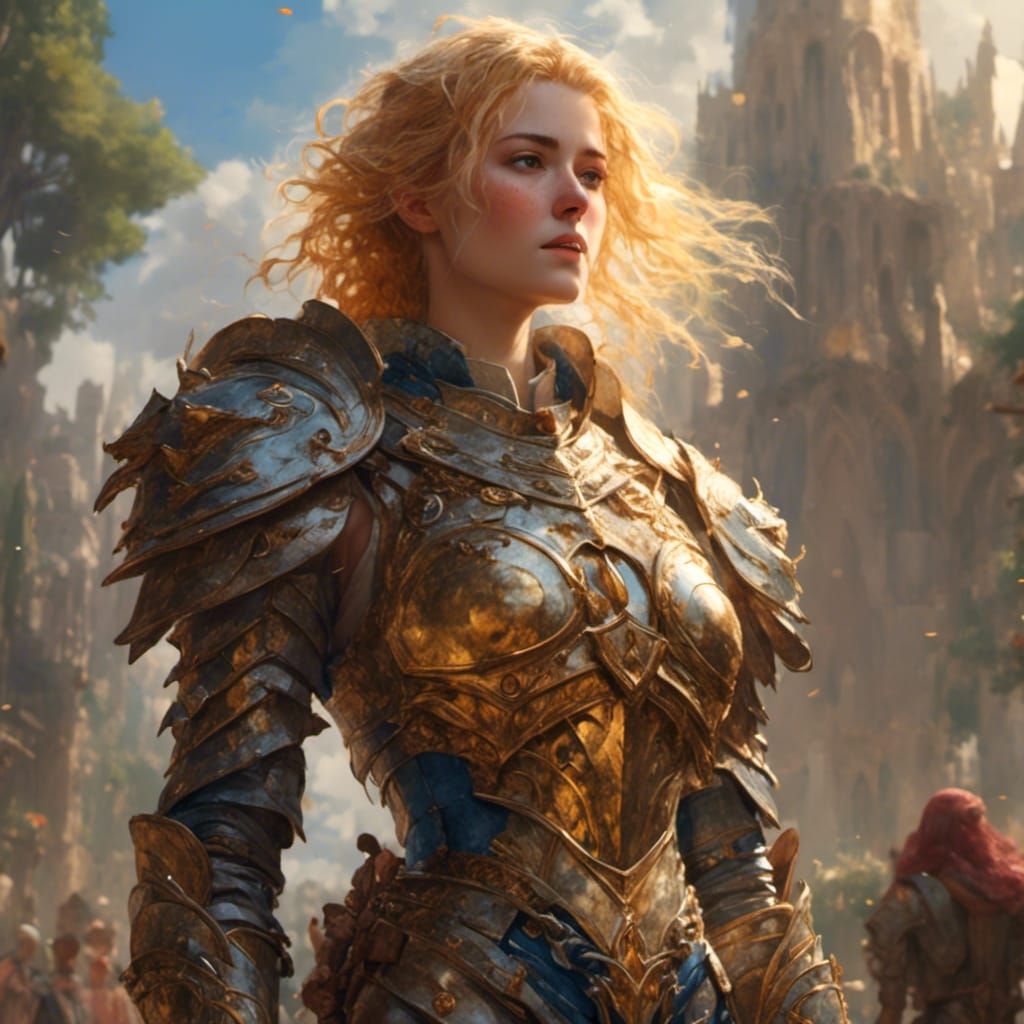 Wise Female Cleric in Detailed Matte Painting