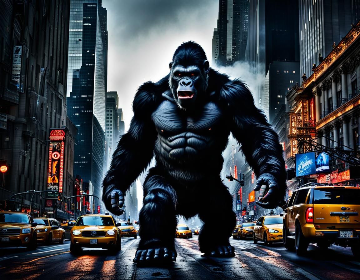 King Kong Rampages Through New York: Hyperrealistic Renderin...