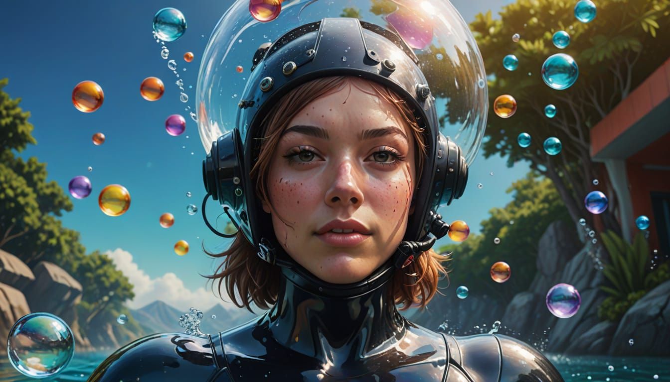 Hyperrealistic Portraits of High School Girls in Diving Gear