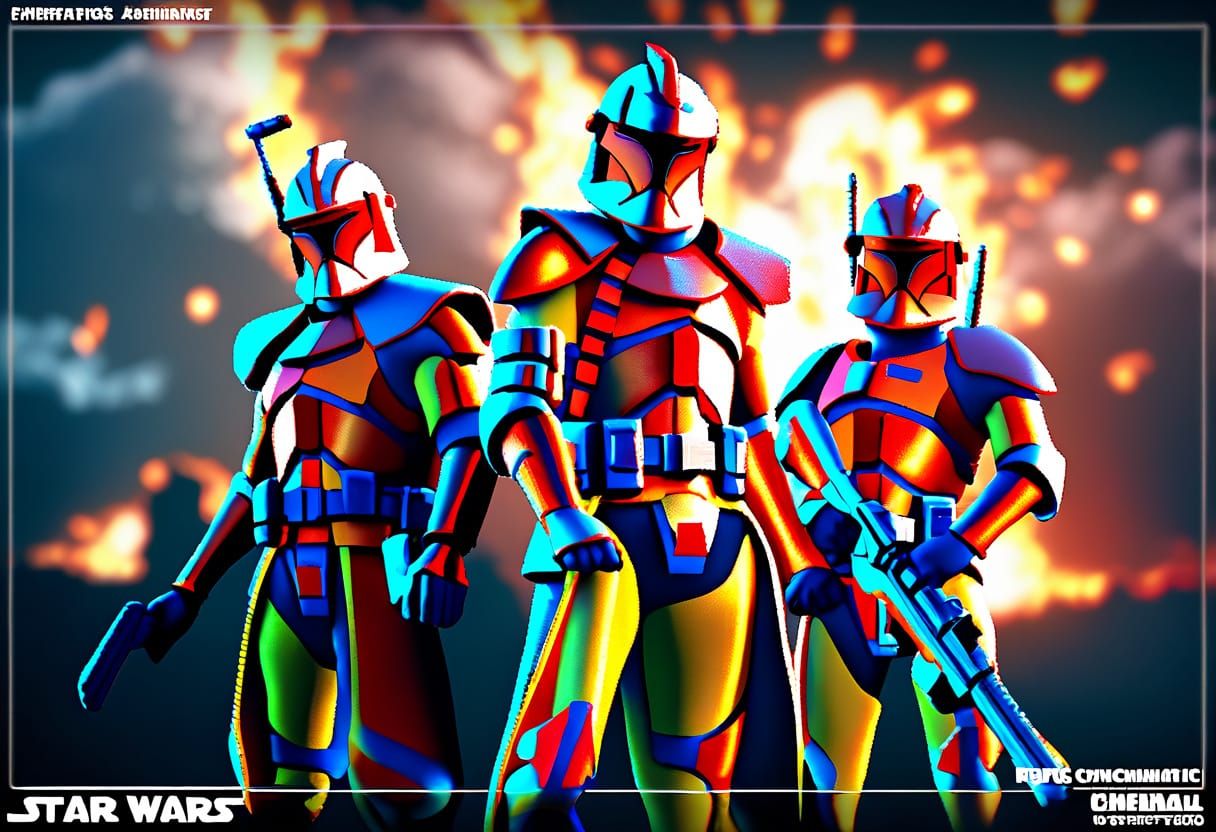 Epic Battlefield Fight in Dramatic Cinematic Style