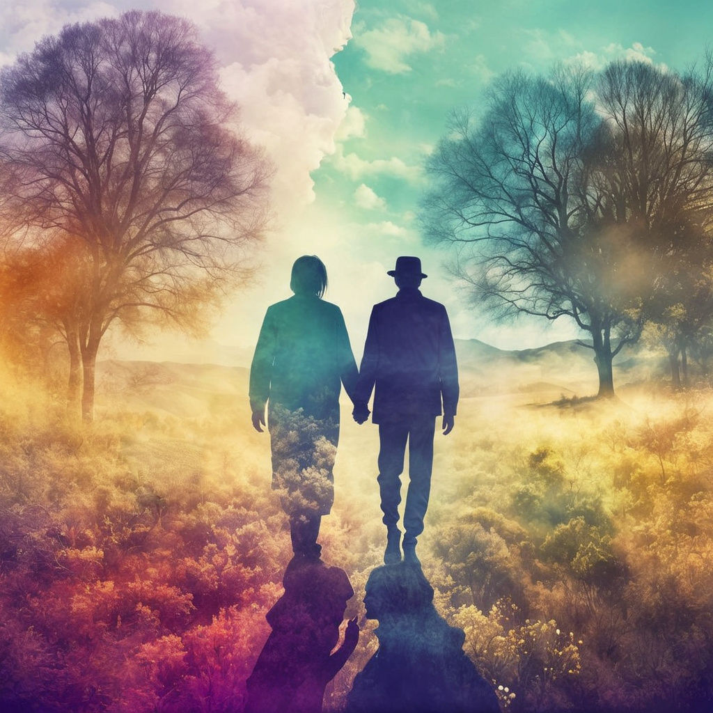 Romantic Elder Lovers in Dreamy Countryside