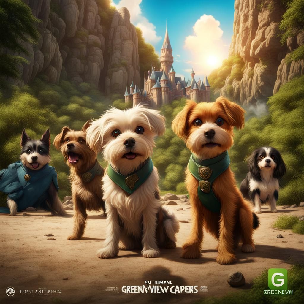 Greenview Capers Movie Poster: Detailed Matte Painting