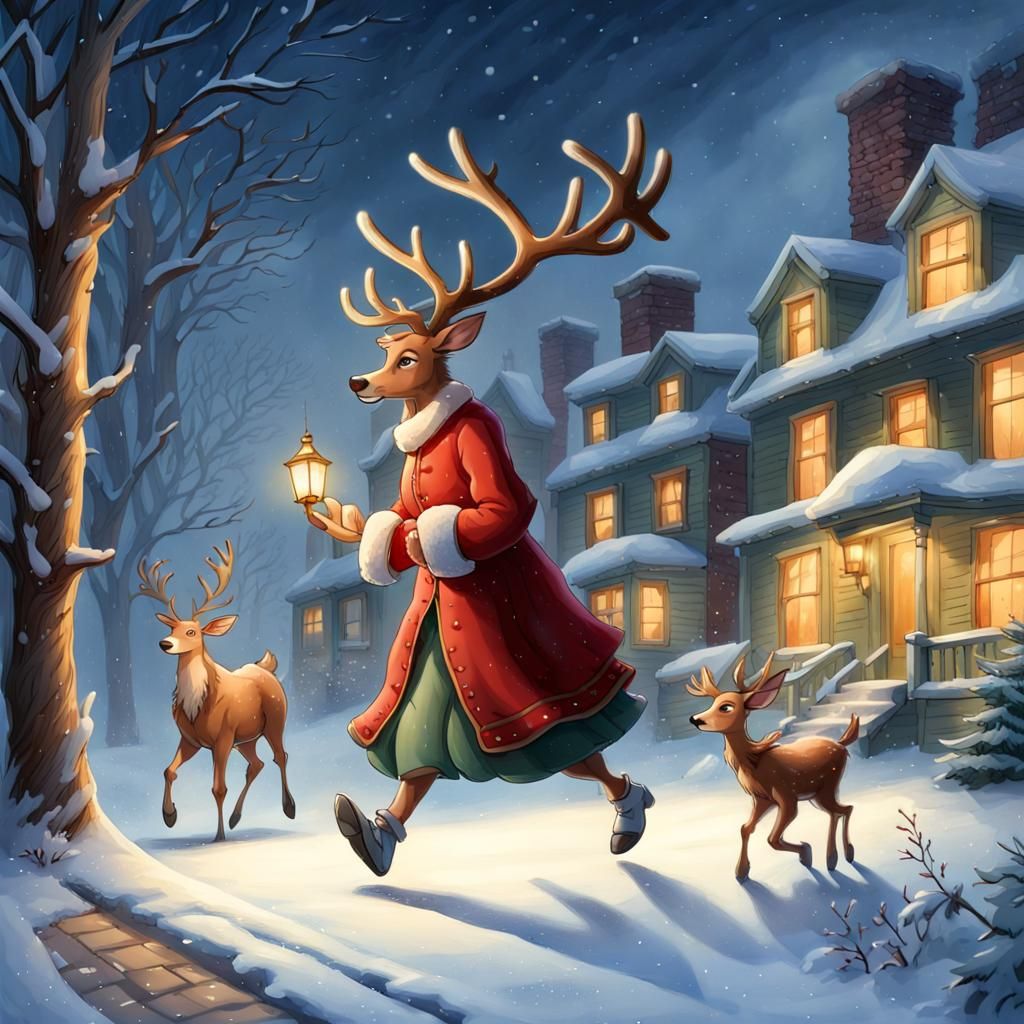 Reindeer Attack on Christmas Eve: A Dark Tale