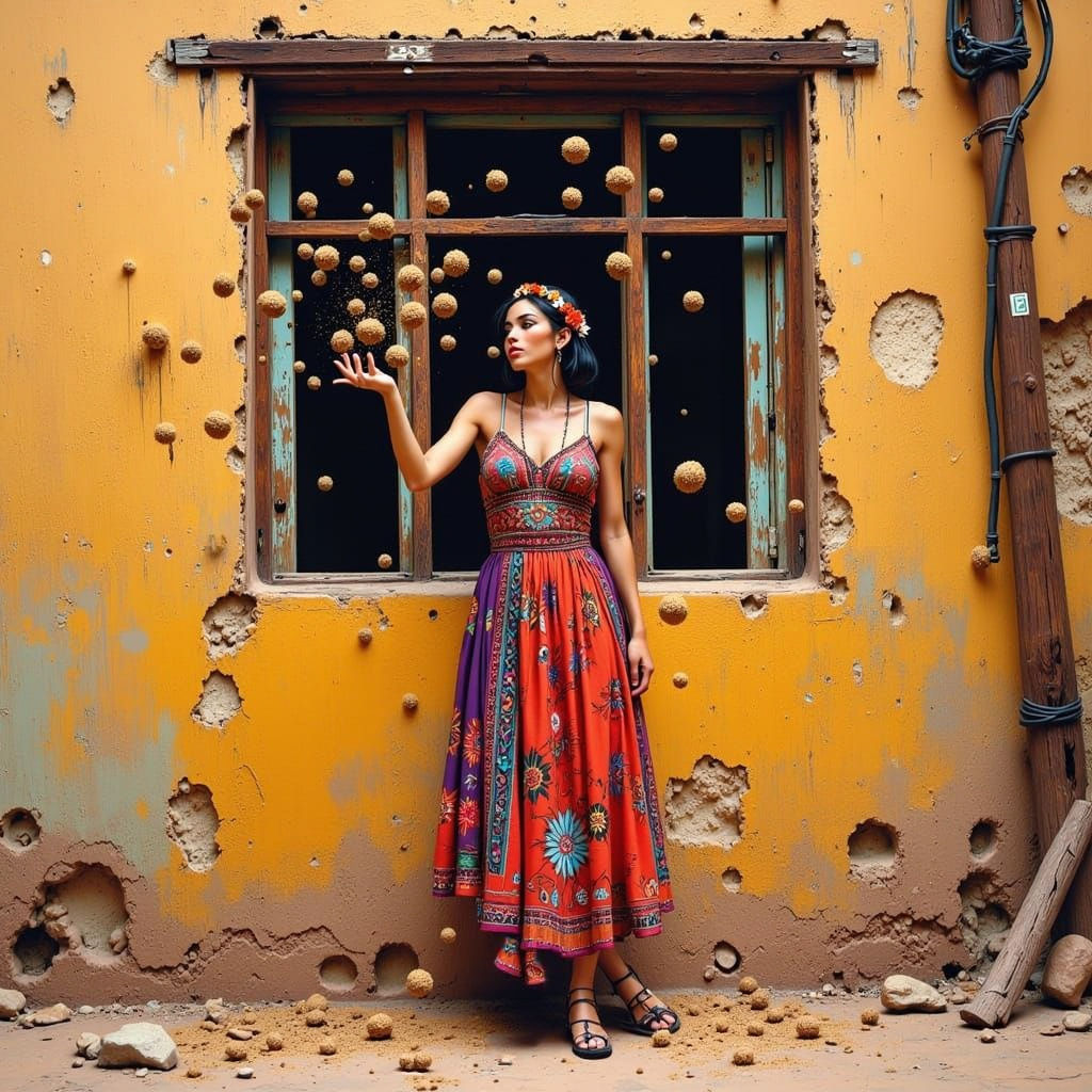 Mexican Woman Throwing Dirt Balls in Serenity