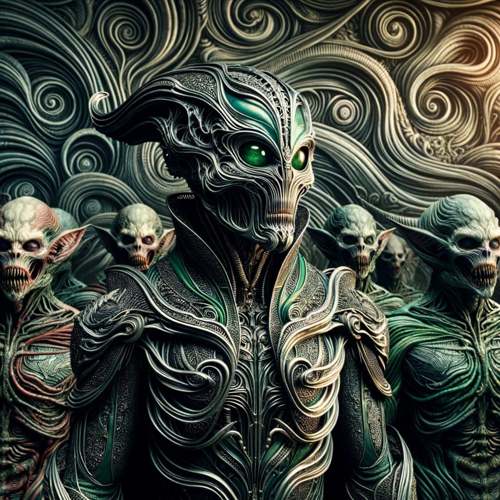 Ancient Alien Warlord in Meticulously Crafted Armor