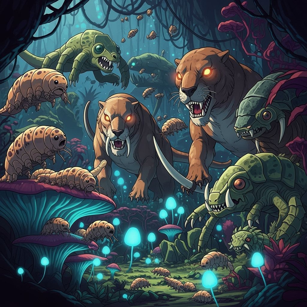 Prehistoric Creatures in Mystical Underearth Ecosystem