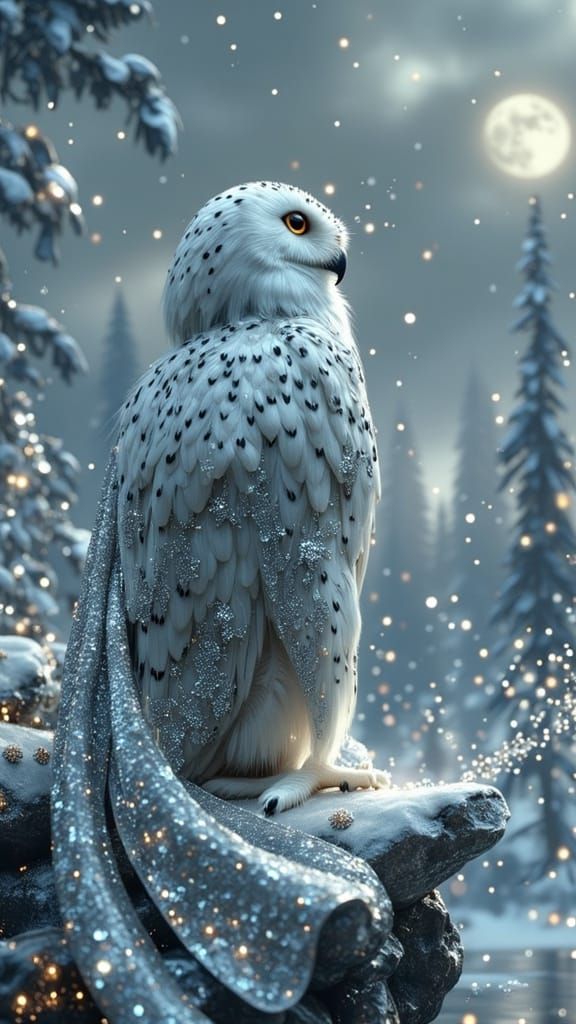 Majestic Figure in Ethereal Moonlight