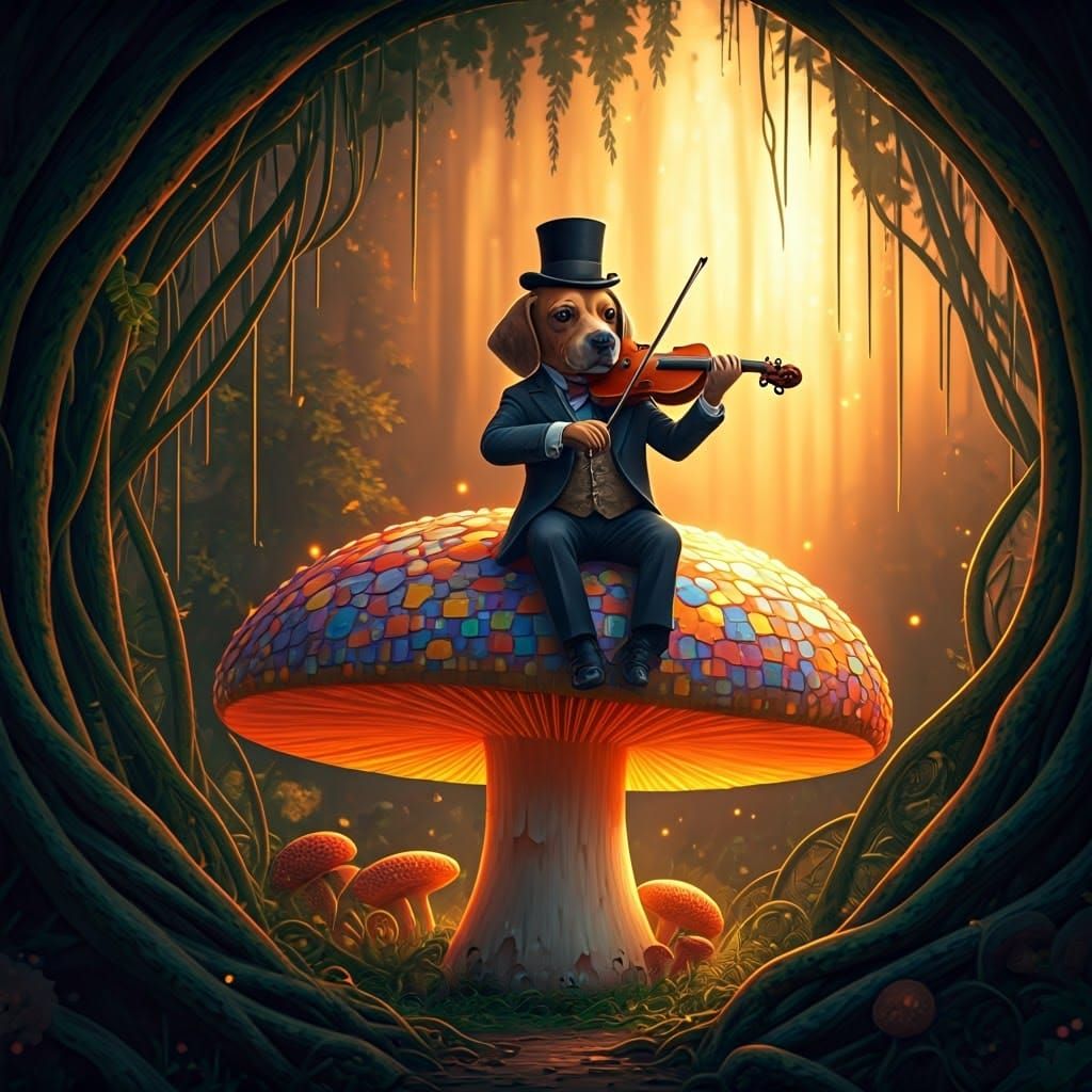 Jake the Dog's Forest Concert: A Digital Matte Painting