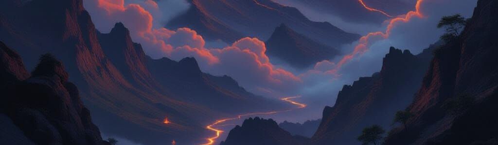 Volcanic Blood Range in Dark Fantasy Style