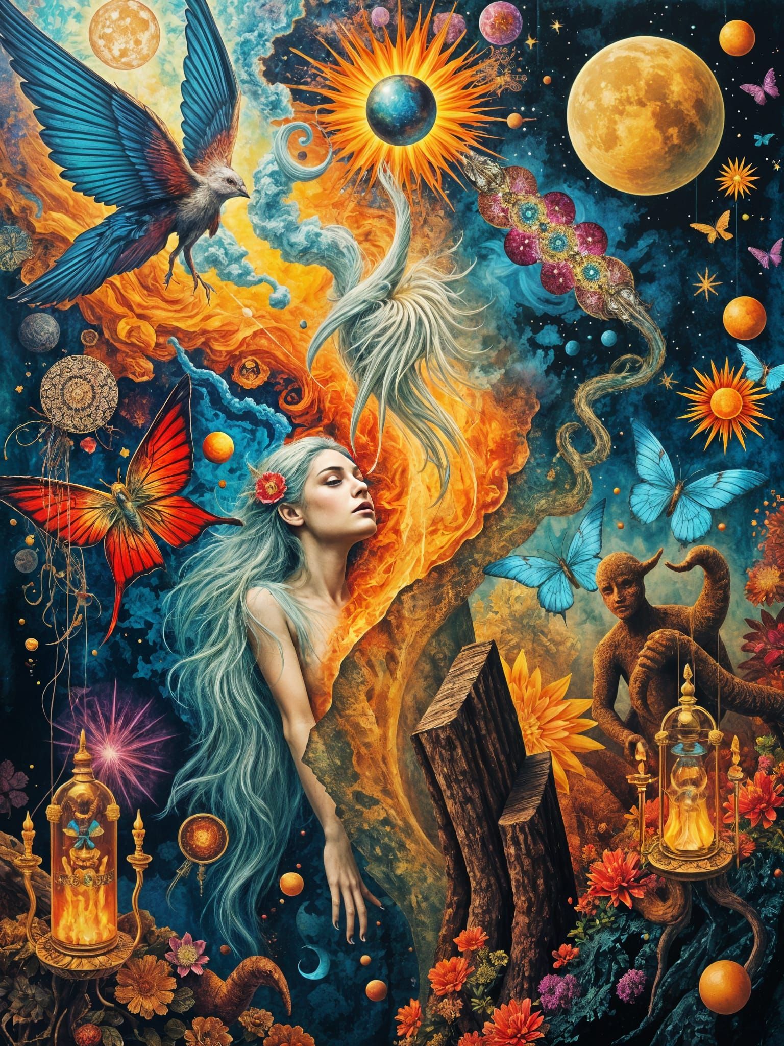 Vibrant Collage of Magic and Mystery