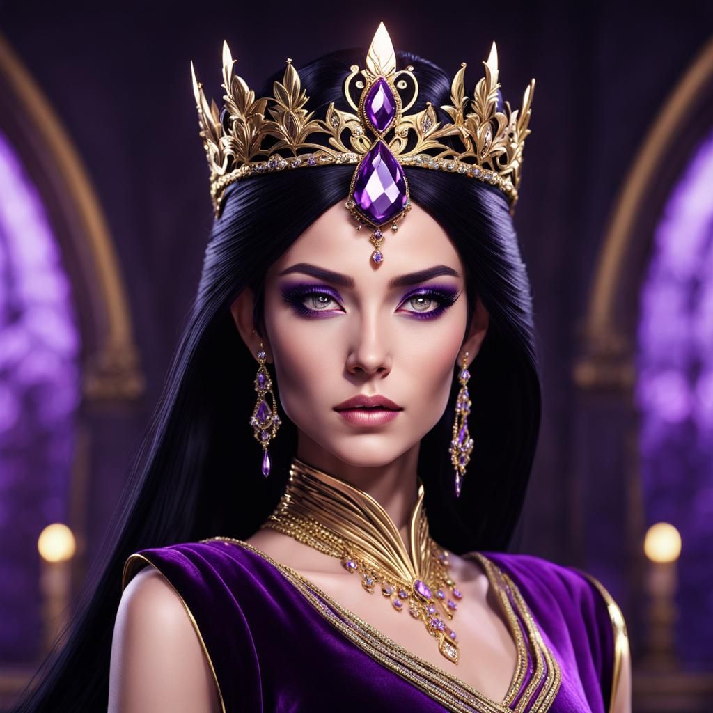 High Elf Queen Portrait in Hyperdetailed Digital Art