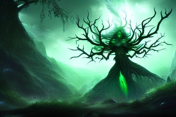 Nature Spirit as Dark Fantasy Concept Art