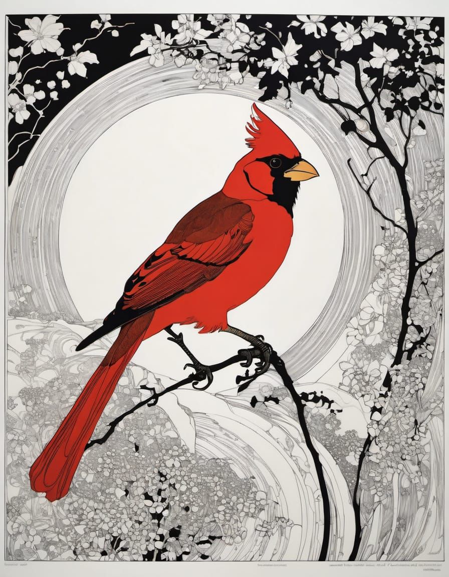 Inspirational Line Drawings in Art Nouveau Style