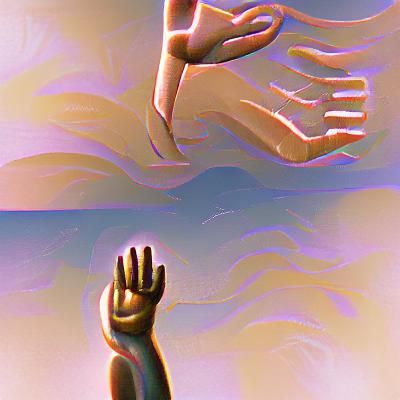 Abstract Image of Reaching Out