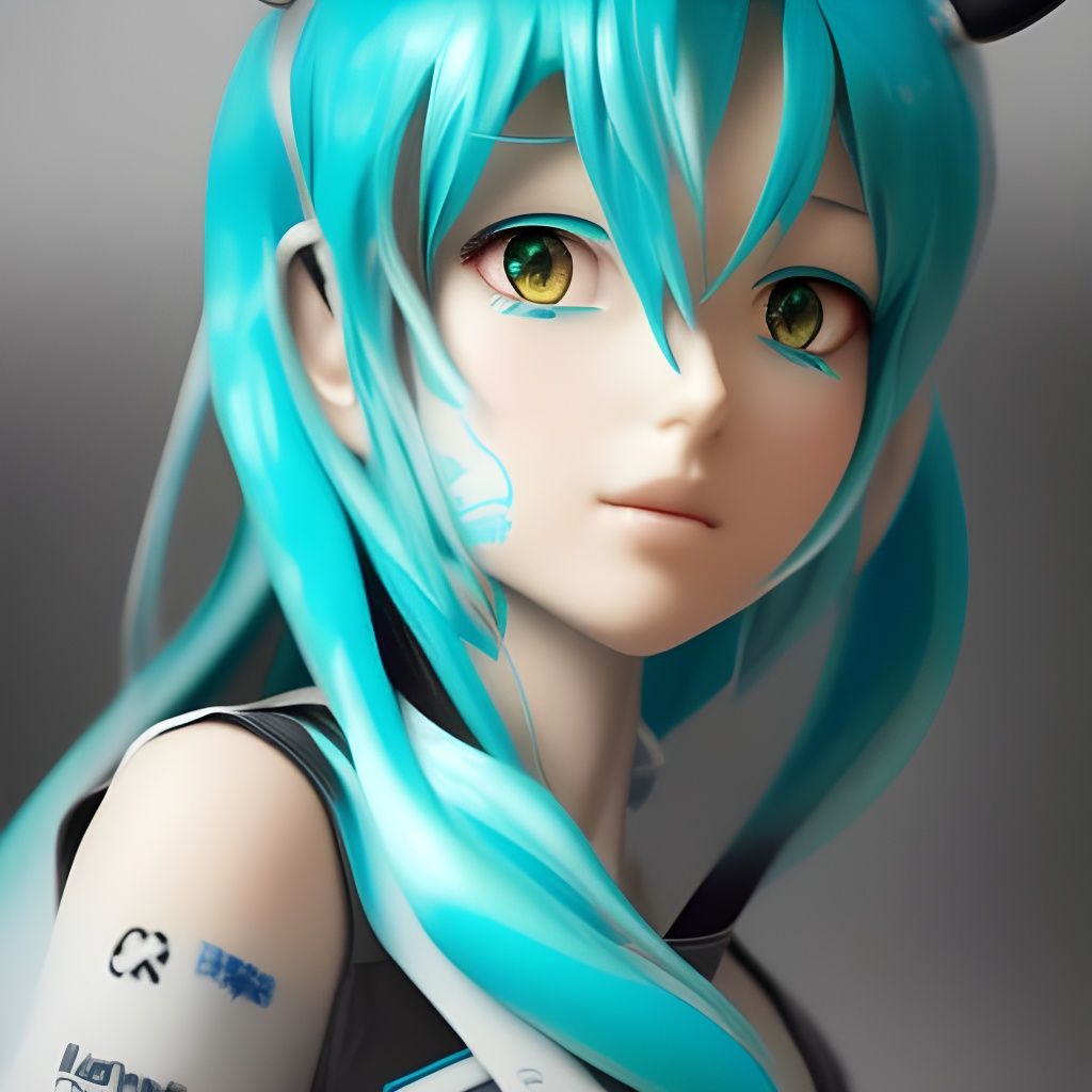 Detailed Plushie Hatsune Miku Portrait
