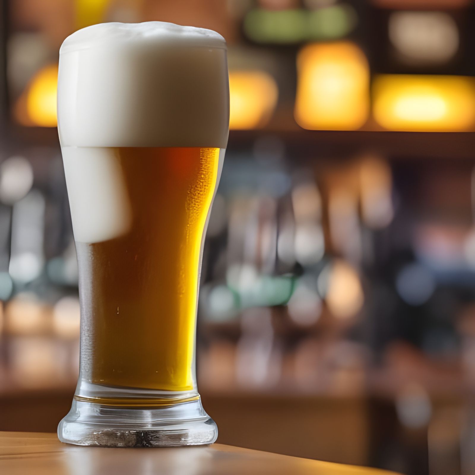 Refreshing Pint of Beer in Pub, Professional Photography