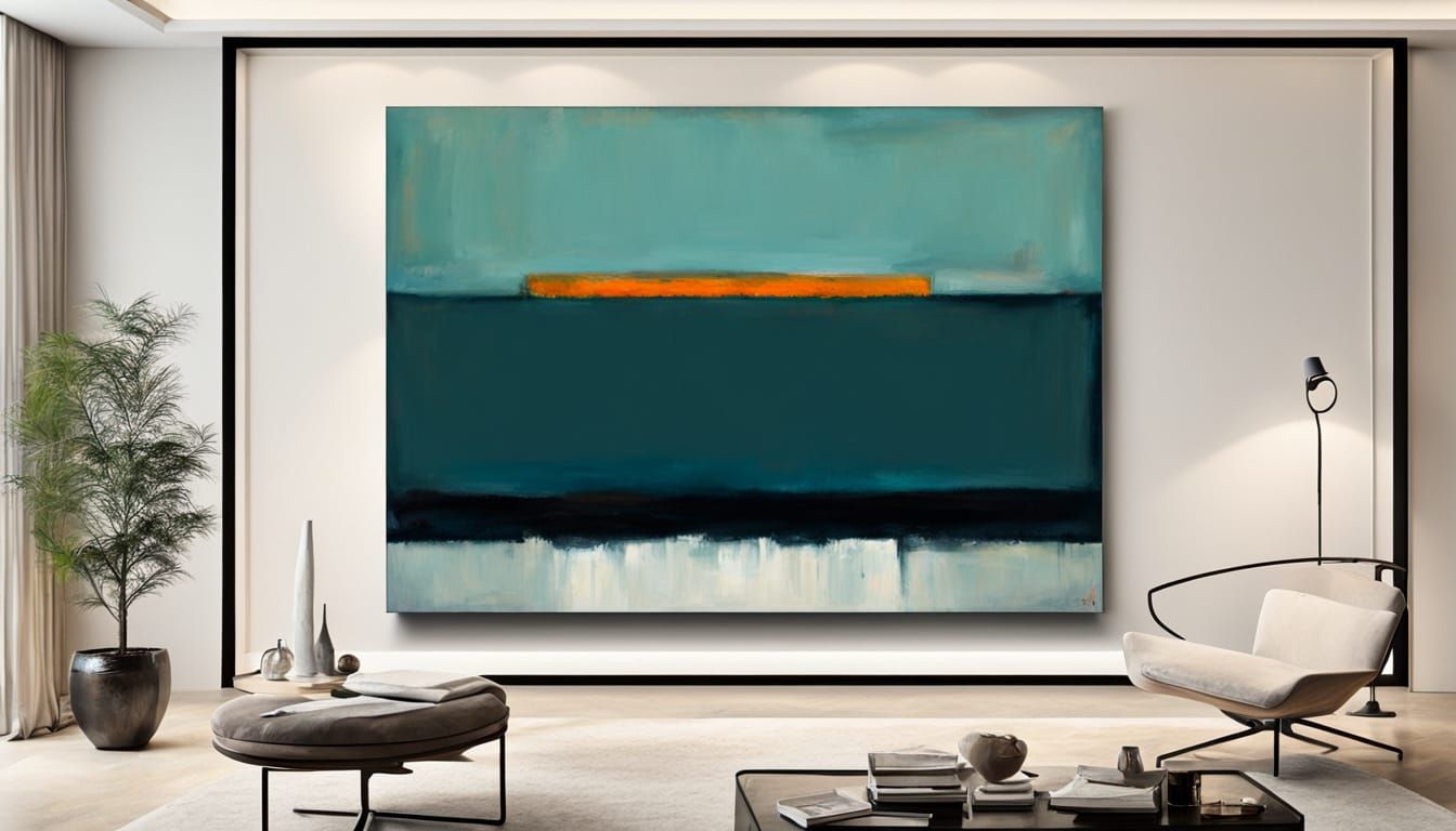 Minimalist Oil Painting in Rothko Style