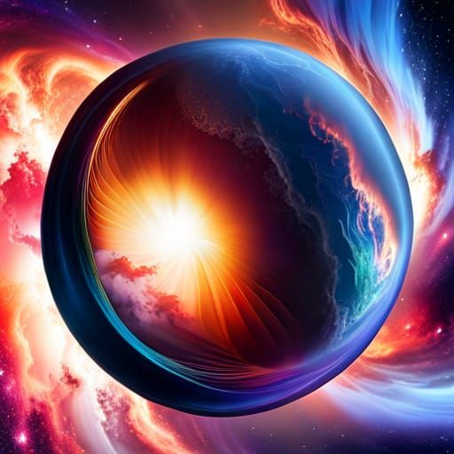 Origami Galaxy: Intricate Papercraft Planet