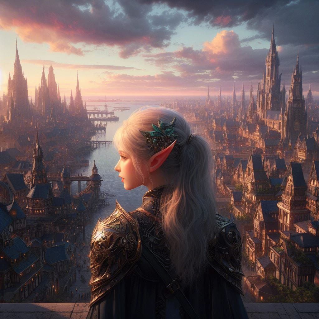 Stylized Elf Character Generated by AI