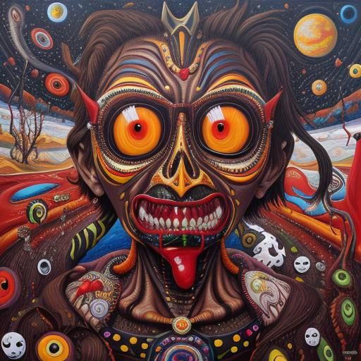 Surreal Scene as Matte Oil Painting