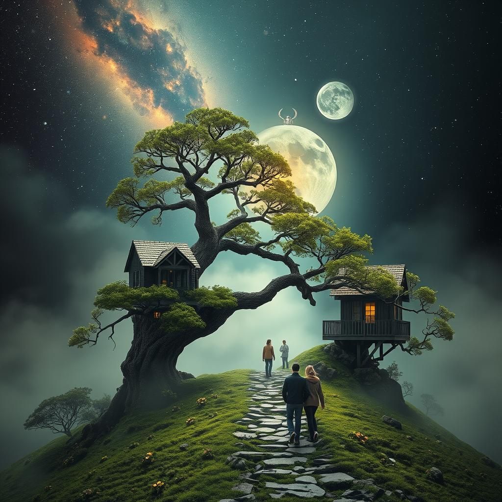 Surreal Bonsai Dreamscape: Passage of Time