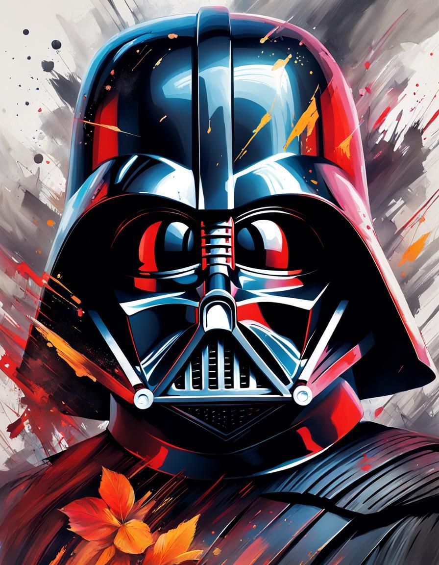 Darth Vader Dark Fantasy Masterpiece in Vivid Colors