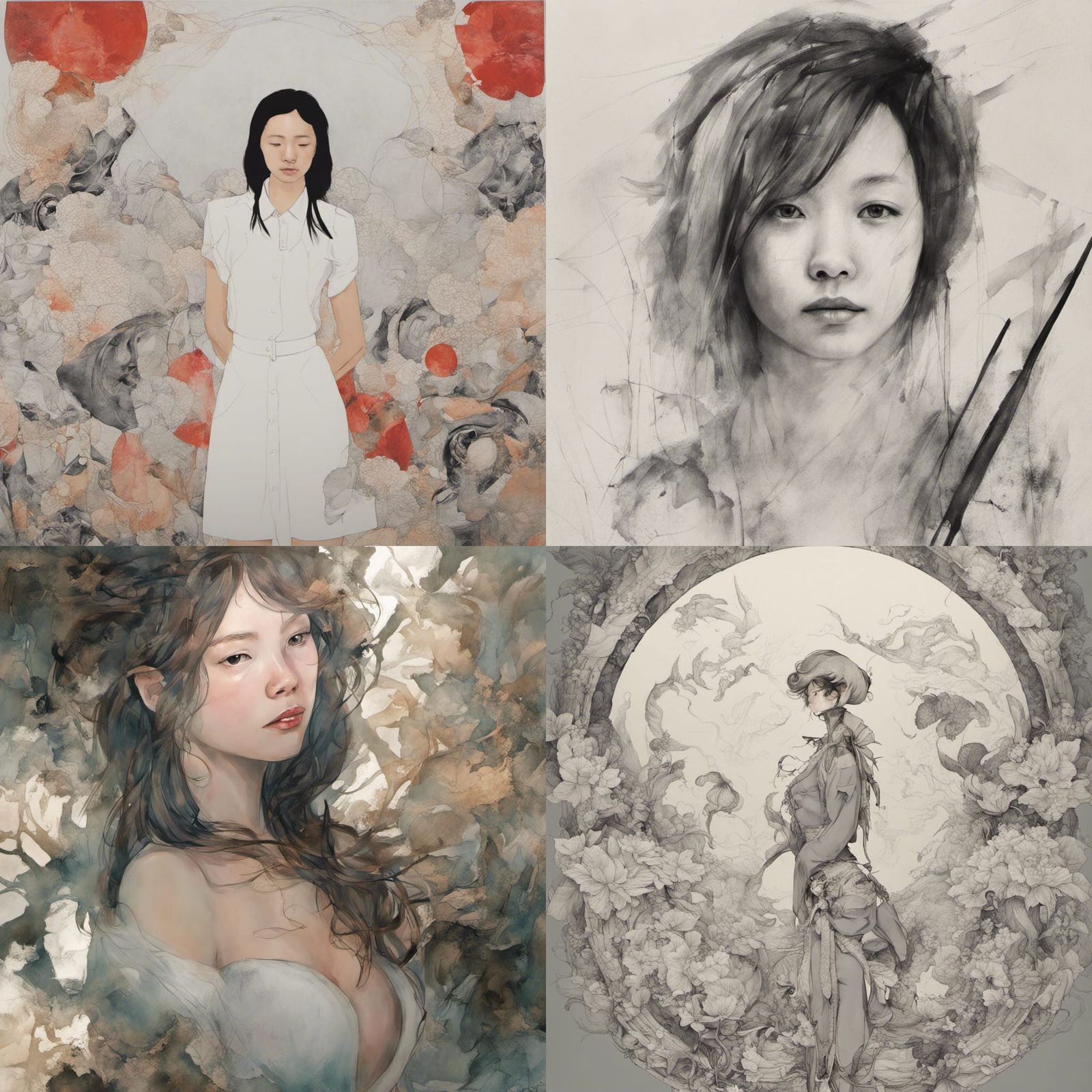 Composite Portrait: Kathryn Hahn and Jennifer Lawrence