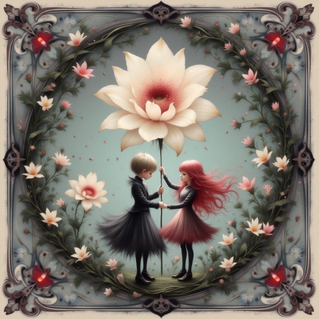 Whispers of Forbidden Love in a Dark Ethereal Realm